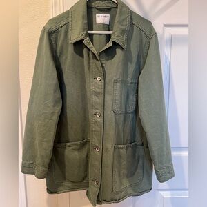 Old Navy green denim chore jacket